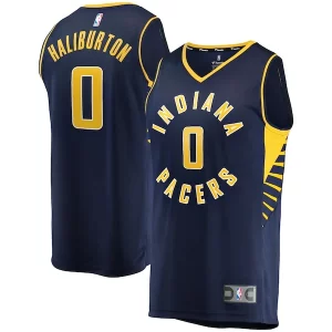 Versatile Prestigioso Ottimo Tyrese Haliburton Indiana Pacers Fast Break Replica Jersey Icon Edition Navy