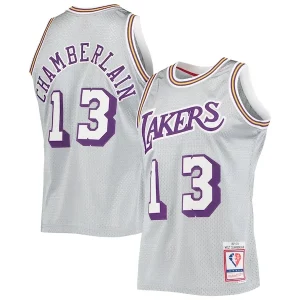 Versatile Splendido Wilt Chamberlain Los Angeles Lakers 75th Anniversary 1971/72 Hardwood Classics Swingman Jersey Silver