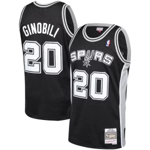 Pratico Duraturo Resistente Manu Ginobili San Antonio Spurs 2002 03 Hardwood Classics Player Swingman Jersey Black