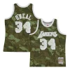 Classico Ottimo Shaquille O'Neal Los Angeles Lakers Hardwood Classics 1996/97 Ghost Green Swingman Jersey Camo