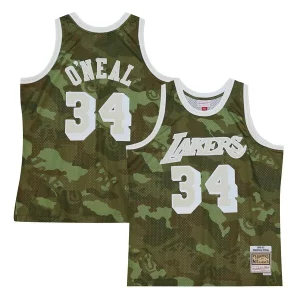 Classico Ottimo Shaquille O'Neal Los Angeles Lakers Hardwood Classics 1996/97 Ghost Green Swingman Jersey Camo