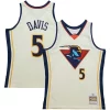 Incantevole Splendido Fantastico Baron Davis Golden State Warriors Chainstitch Swingman Jersey Cream