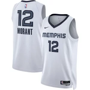 Trendy Ja Morant Memphis Grizzlies Nike Unisex Swingman Jersey Association Edition White/Navy