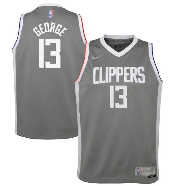 Elegante Gorgeous Classico Paul George LA Clippers Nike Youth 2020/21 Swingman Player Jersey Gray Earned Edition