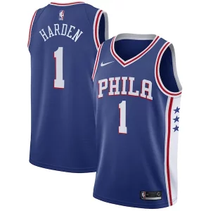 Accattivante Comodo James Harden Philadelphia 76ers Nike Swingman Jersey Icon Edition Royal