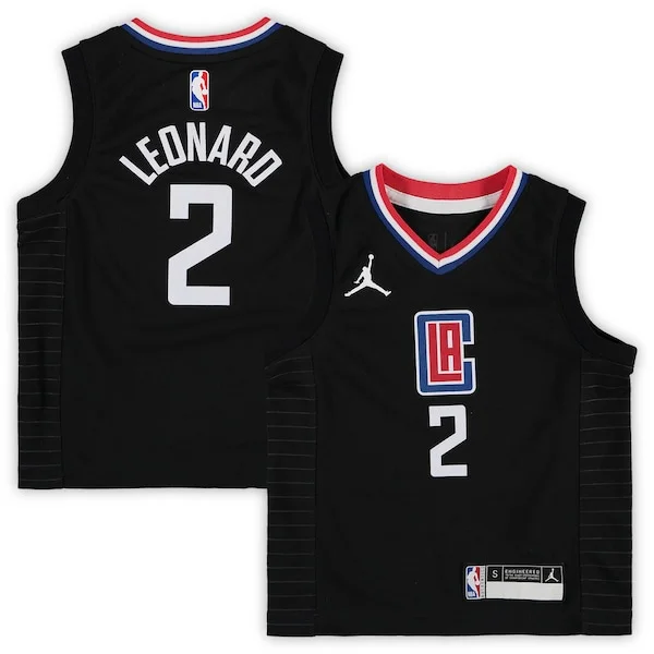 Duraturo Kawhi Leonard LA Clippers Jordan Brand Preschool 2020/21 Fast Break Replica Jersey Statement Edition Black
