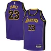 Elegante Bellissimo Eccezionale LeBron James Los Angeles Lakers Jordan Brand Youth Performance Swingman Jersey Statement Purple