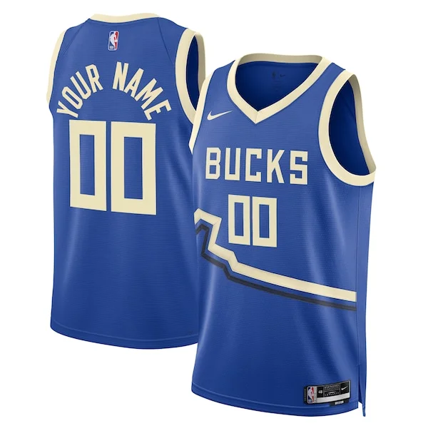 Fascinante Prestigioso Elegante Milwaukee Bucks Nike Unisex 2024/25 Custom Swingman Jersey City Edition Royal