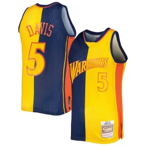 Fascinante Eccezionale Attraente Baron Davis Golden State Warriors Hardwood Classics 2006/07 Split Swingman Jersey Navy/Gold