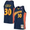 Prestigioso Stephen Curry Golden State Warriors Hardwood Classics Swingman Jersey Navy/White