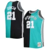 Eccezionale Moderno Elegante Tim Duncan San Antonio Spurs Big & Tall Hardwood Classics 1998/99 Split Swingman Jersey Black/Teal