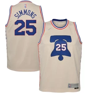 Incantevole Classico Sofisticato Ben Simmons Philadelphia 76ers Nike Youth 2020/21 Swingman Player Jersey Cream Earned Edition