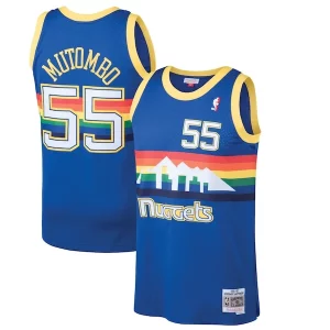 Gorgeous Robusto Dikembe Mutombo Denver Nuggets 1991/92 Hardwood Classics Swingman Jersey Blue