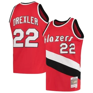 Moderno Fascinante Clyde Drexler Portland Trail Blazers 1983/84 Hardwood Classics Swingman Jersey Red