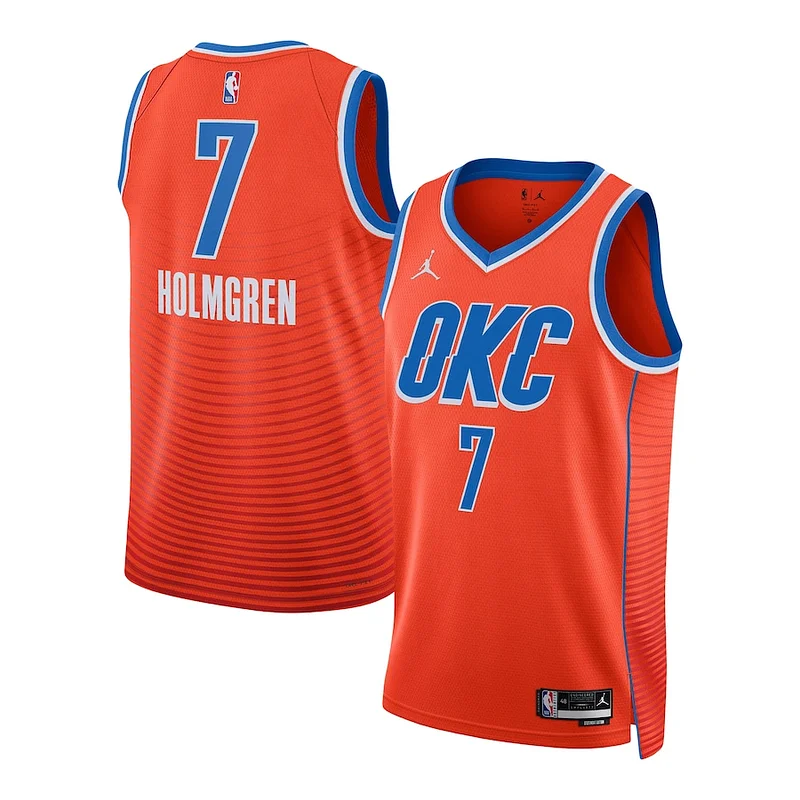 Attraente Chet Holmgren Oklahoma City Thunder Jordan Brand Unisex Swingman Jersey Statement Edition Orange