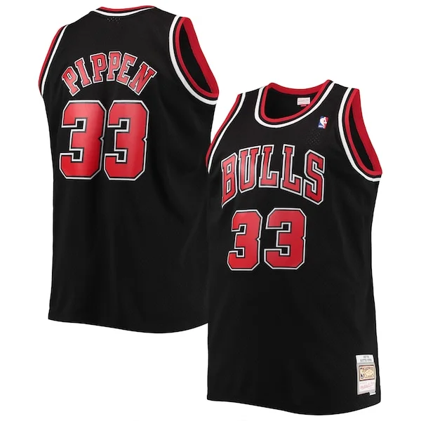 Fantastico Scottie Pippen Chicago Bulls Big & Tall Hardwood Classics Swingman Jersey Black/Red