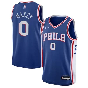 Eccezionale Tyrese Maxey Philadelphia 76ers Nike Youth Swingman Jersey Icon Edition Royal