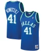 Trendy Lussuoso Attraente Dirk Nowitzki Dallas Mavericks 1998/99 Hardwood Classics Swingman Jersey Blue