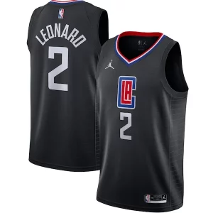 Attraente Ottimo Kawhi Leonard LA Clippers Jordan Brand 2020/21 Swingman Jersey Statement Edition Black