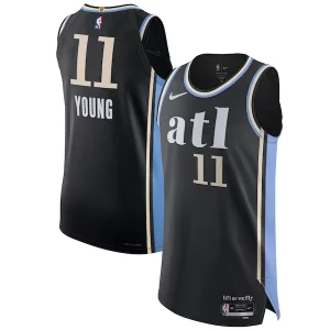 Cool Meraviglioso Raffinato Nike Trae Young Atlanta Hawks Authentic Jersey City Edition Black