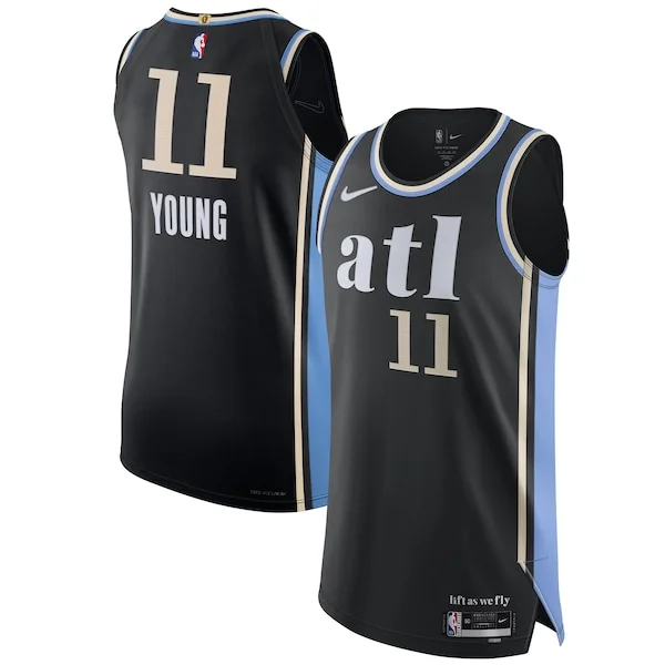 Cool Meraviglioso Raffinato Nike Trae Young Atlanta Hawks Authentic Jersey City Edition Black