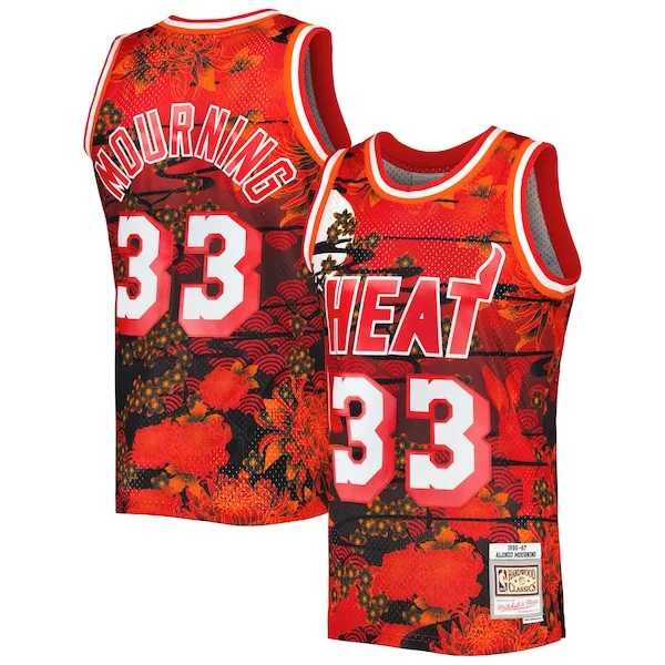 Magnifico Versatile Ottimo Alonzo Mourning Miami Heat 1996/97 Hardwood Classics Lunar New Year Swingman Jersey Red