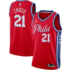 Ottimo Comodo Eccezionale Joel Embiid Philadelphia 76ers Jordan Brand 2020/21 Swingman Jersey Statement Edition Red