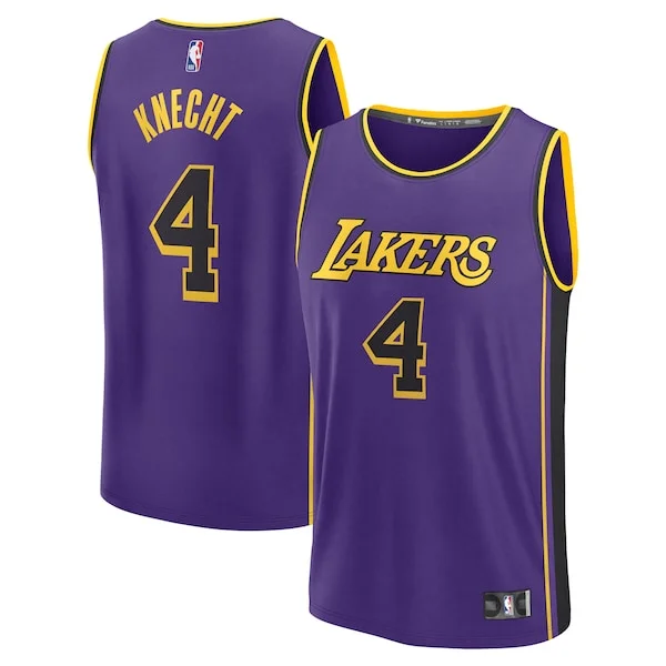 Magnifico Dalton Knecht Los Angeles Lakers Fast Break Replica Player Jersey Statement Edition Purple