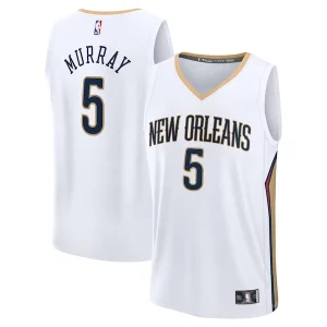 Magnifico Dejounte Murray New Orleans Pelicans Fast Break Replica Player Jersey Association Edition White