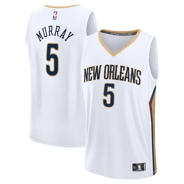 Magnifico Dejounte Murray New Orleans Pelicans Fast Break Replica Player Jersey Association Edition White