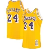 Carino Men's Los Angeles Lakers Kobe Bryant Gold 2007 Hardwood Classics Authentic Jersey