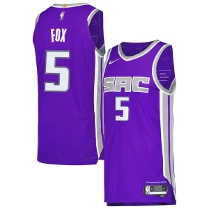 Incantevole Raffinato Gorgeous De'Aaron Fox Sacramento Kings Nike Authentic Player Jersey Icon Edition Purple