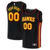 Fantastico Ottimo Magnifico Atlanta Hawks Youth Custom Fast Break Replica Jersey Black Statement Edition