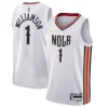 Eccezionale Ottimo Zion Williamson New Orleans Pelicans Nike Youth Swingman Jersey City Edition White