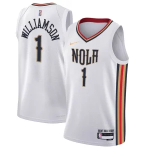 Eccezionale Ottimo Zion Williamson New Orleans Pelicans Nike Youth Swingman Jersey City Edition White