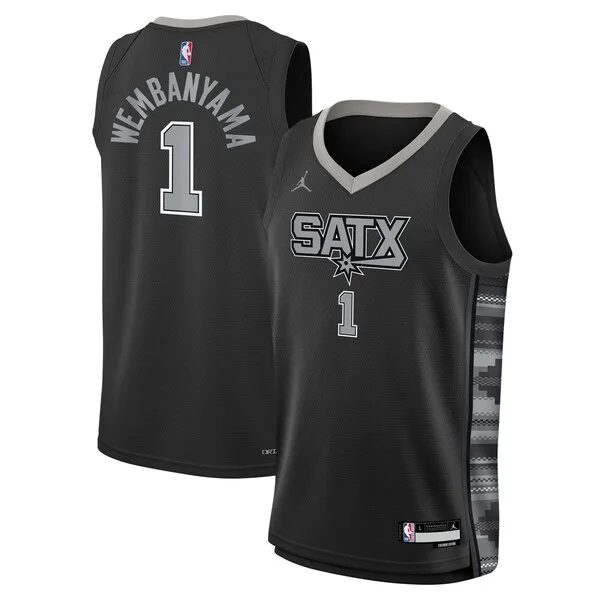Bellissimo Victor Wembanyama San Antonio Spurs Jordan Brand Youth Swingman Jersey Statement Edition Black