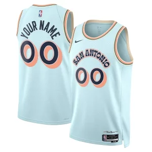 Stupendo San Antonio Spurs Nike Unisex 2024/25 Custom Swingman Jersey City Edition Light Blue