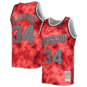 Raffinato Elegante Hakeem Olajuwon Houston Rockets 1993/94 Galaxy Swingman Jersey Red