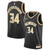 Duraturo Sofisticato Attraente Giannis Antetokounmpo Milwaukee Bucks Nike Unisex Select Series Swingman Jersey Black