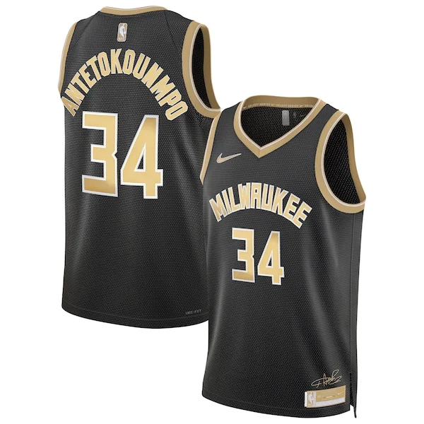 Duraturo Sofisticato Attraente Giannis Antetokounmpo Milwaukee Bucks Nike Unisex Select Series Swingman Jersey Black
