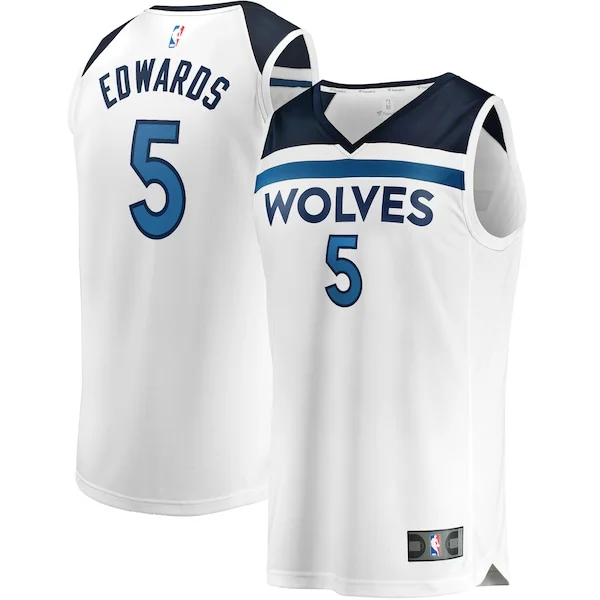 Eccezionale Prestigioso Anthony Edwards Minnesota Timberwolves Youth Fast Break Replica Player Jersey Association Edition White