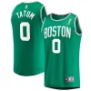 Meraviglioso Incantevole Jayson Tatum Boston Celtics 2024 NBA Finals Champions Fast Break Replica Player Jersey Kelly Green Icon Edition