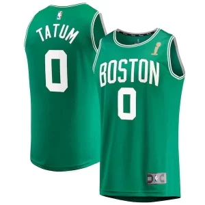Meraviglioso Incantevole Jayson Tatum Boston Celtics 2024 NBA Finals Champions Fast Break Replica Player Jersey Kelly Green Icon Edition