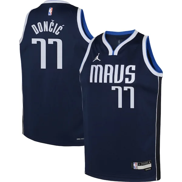 Incantevole Stupendo Versatile Luka Doncic Dallas Mavericks Jordan Brand Youth Swingman Jersey Statement Edition Navy