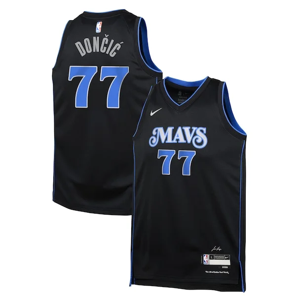 Magnifico Luka Dončić Dallas Mavericks Nike Youth Swingman Replica Jersey City Edition Black