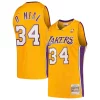 Carino Meraviglioso Magnifico Shaquille O'Neal Los Angeles Lakers Hardwood Classics Swingman Jersey Gold