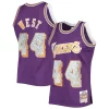 Fantastico Attraente Trendy Jerry West Los Angeles Lakers 1971/72 Hardwood Classics NBA 75th Anniversary Diamond Swingman Jersey Purple