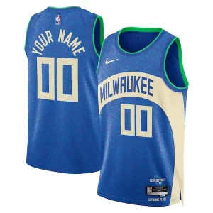 Elegante Milwaukee Bucks Nike Unisex 2023/24 Custom Swingman Jersey Royal City Edition