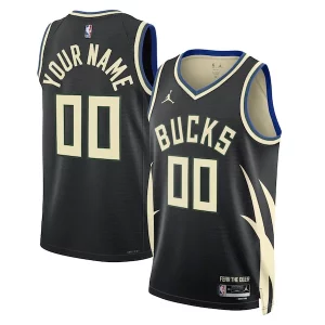 Sofisticato Moderno Carino Milwaukee Bucks Jordan Brand Unisex 2022/23 Swingman Custom Jersey Statement Edition Black
