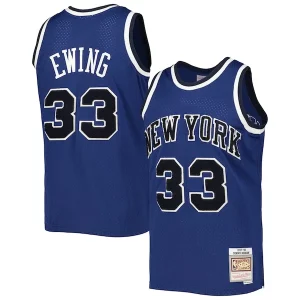 Ottimo Carino Patrick Ewing New York Knicks 1997/98 Hardwood Classics Off Court Swingman Jersey Blue